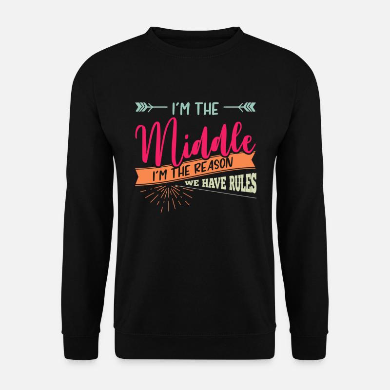 Siblings, siblings middle child, youngest - Unisex Sweatshirt - black