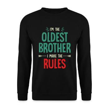 Siblings, oldest siblings, middle child - Unisex Sweatshirt - black - Front - Alina (178cm) & Michal (187cm)