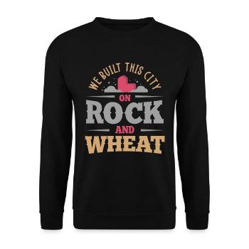 Board game, board game wood, wheat - Unisex Sweatshirt - black - Front - Alina (178cm) & Michal (187cm)