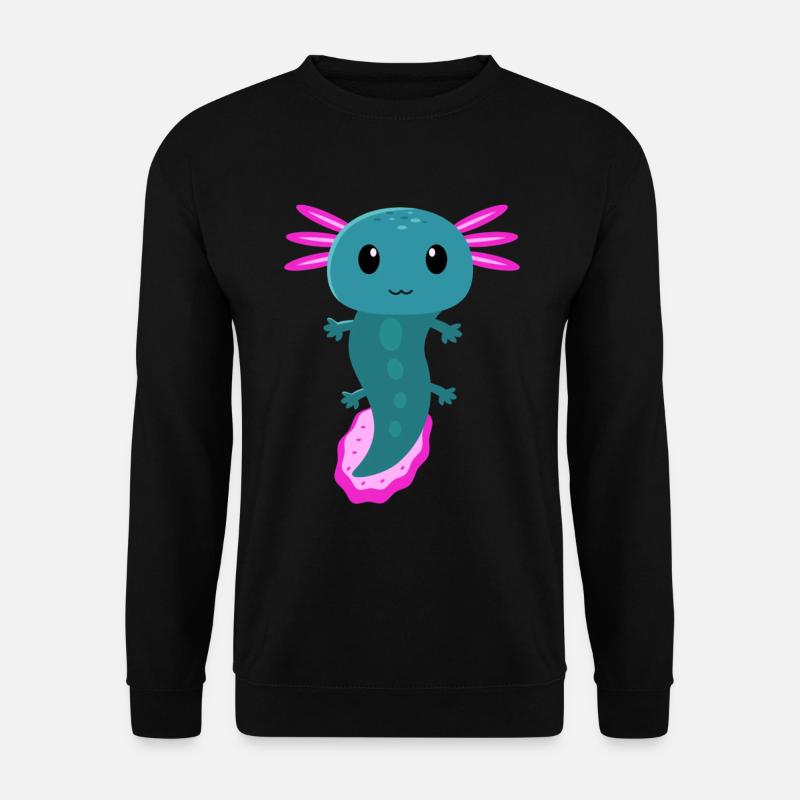 Axolotl, Axolotl gamessalotl, niedlicher Axolotl, - Unisex Pullover - Schwarz