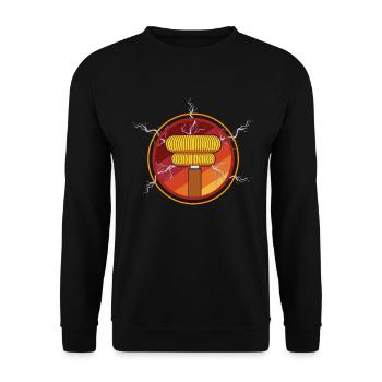Tesla Nikola, Tesla Nikola Nikola, energy, - Unisex Sweatshirt - black - Front - Alina (178cm) & Michal (187cm)