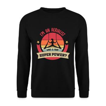 Aerialer Dance, Aerialer Dance Luftsport, Luft, - Unisex Pullover - Schwarz - Vorne - Alina (178cm) & Michal (187cm)