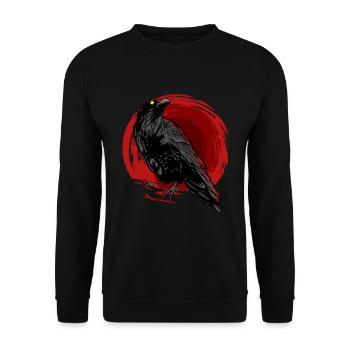 Rabe, Rabe Hexe, Edgar Allen Poe, - Unisex Pullover - Schwarz - Vorne - Alina (178cm) & Michal (187cm)