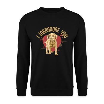 Labrador, Labrador dog, Labrador retriever, - Unisex Sweatshirt - black - Front - Alina (178cm) & Michal (187cm)