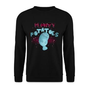 La laque, l’océan, le dauphin, - Sweat-shirt Unisexe - noir - Devant - Alina (178cm) & Michal (187cm)