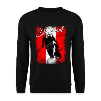 World Line Dogsport Austria Österreich Line - Sweat-shirt Unisexe - noir - Devant - Alina (178cm) & Michal (187cm)