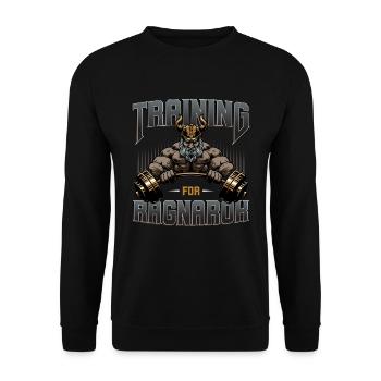 Wikinger, Wikinger Odin, Thor, - Unisex Pullover - Schwarz - Vorne - Alina (178cm) & Michal (187cm)