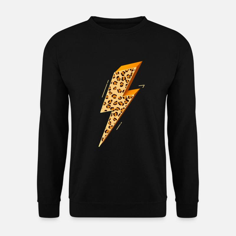 Blitz, Blitz Bolzen, Blitzschlag, - Unisex Pullover - Schwarz
