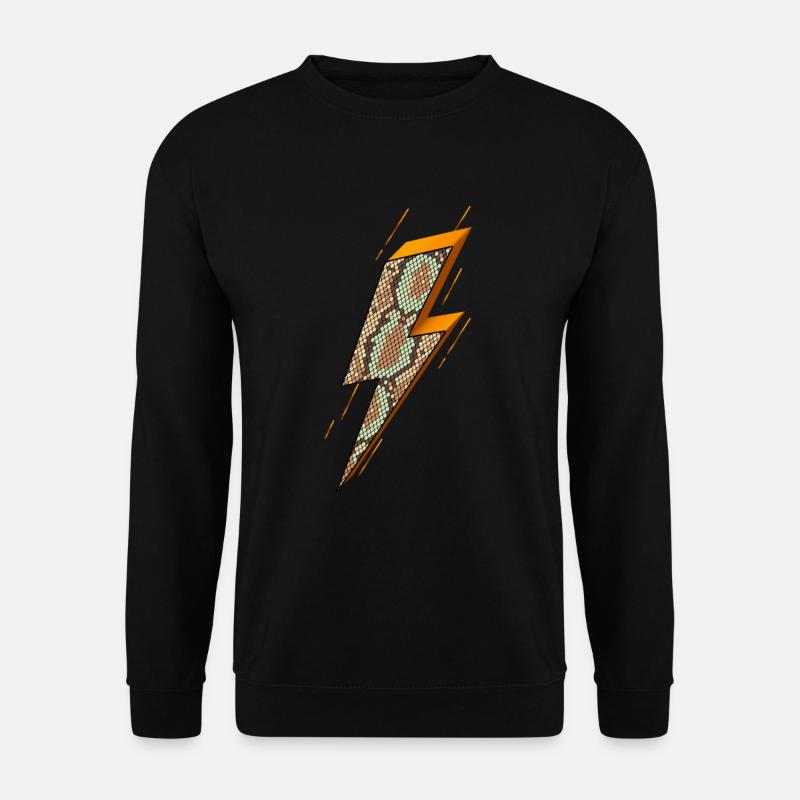 Lightning, Lightning Bolt, Thunderstorm, - Unisex Sweatshirt - black