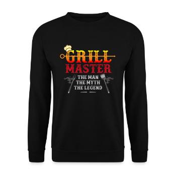 Grill, Grill Grill Season, texas brick state, - Unisex Sweatshirt - black - Front - Alina (178cm) & Michal (187cm)
