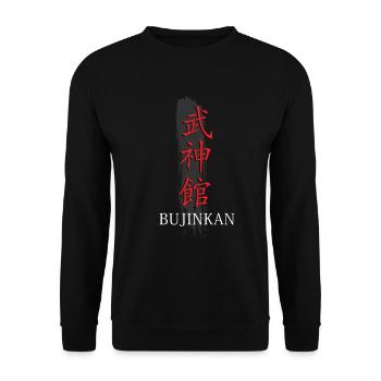 Bujinkan, Bujinkan ninja, kanji, - Unisex Sweatshirt - black - Front - Alina (178cm) & Michal (187cm)