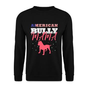 american bully, american bully bully, pitbull, - Unisex Sweatshirt - black - Front - Alina (178cm) & Michal (187cm)