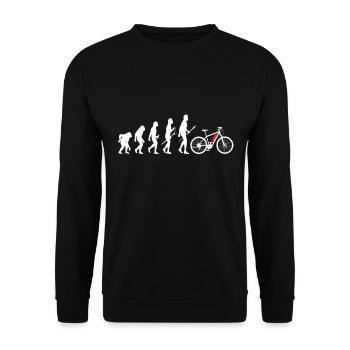 E-Bike Fahrrad Evolution - Unisex Pullover - Schwarz - Vorne - Alina (178cm) & Michal (187cm)