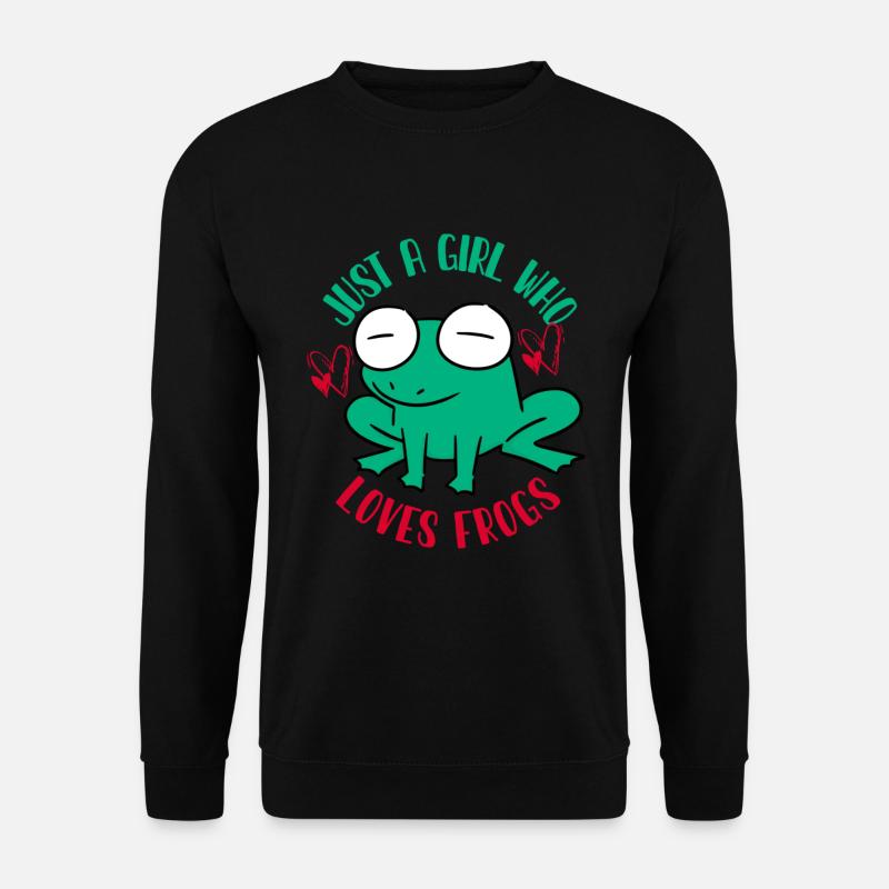 frog, frog animal, toad, - Unisex Sweatshirt - black