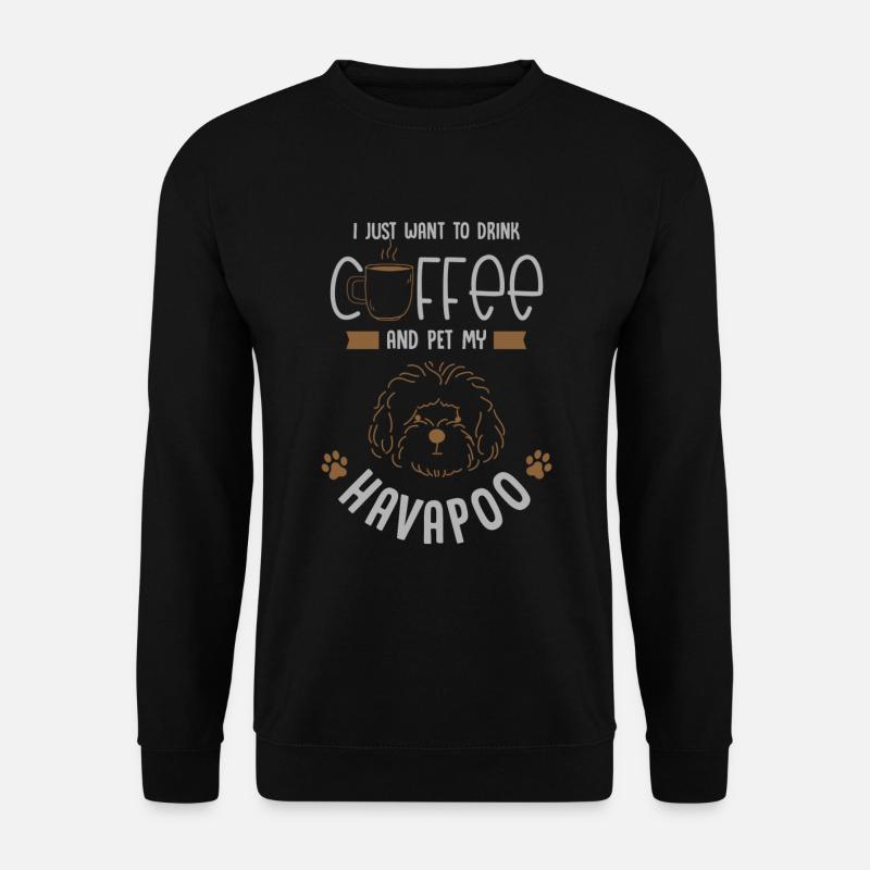 havapoo, havapoo Havaneser, caniche, - Sweat-shirt Unisexe - noir
