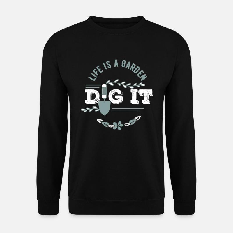 Bio Gartenarbeit, Bio Gartenarbeit Landwirtschaft, - Unisex Pullover - Schwarz