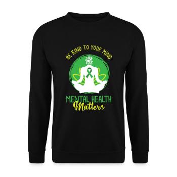 Psychische Gesundheit, Psychische Gesundheit Grüne - Unisex Pullover - Schwarz - Vorne - Alina (178cm) & Michal (187cm)
