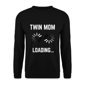 Twin Mom Twins Loading Pregnancy - Unisex Sweatshirt - black - Front - Alina (178cm) & Michal (187cm)