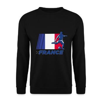 Football, Football Footballers, Football players, - Unisex Sweatshirt - black - Front - Alina (178cm) & Michal (187cm)