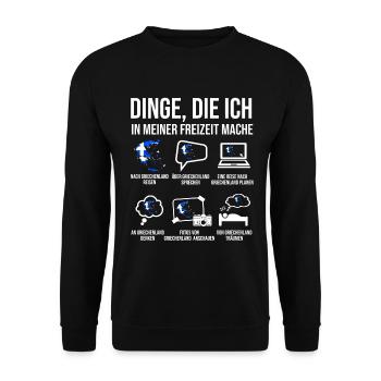 Griechenland Spruch Heimatland Urlaub Grieche - Unisex Pullover - Schwarz - Vorne - Alina (178cm) & Michal (187cm)