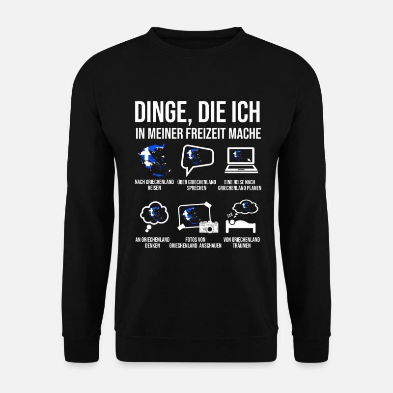 Griechenland Spruch Heimatland Urlaub Grieche - Unisex Pullover - Schwarz