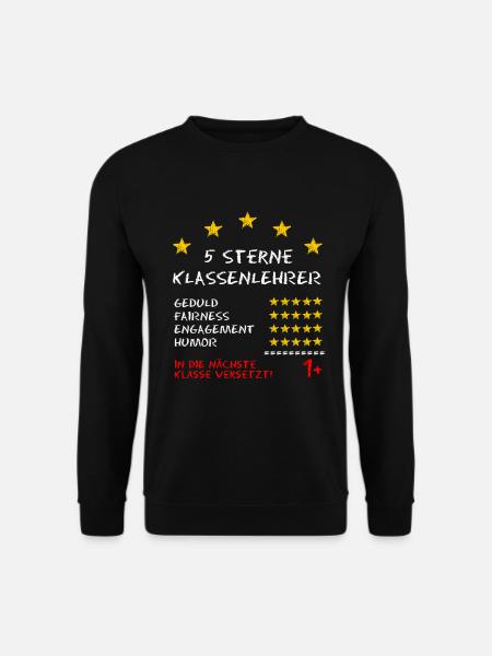 Klassenlehrer Zeugnis Lehrer Geschenk - Unisex Pullover - Schwarz