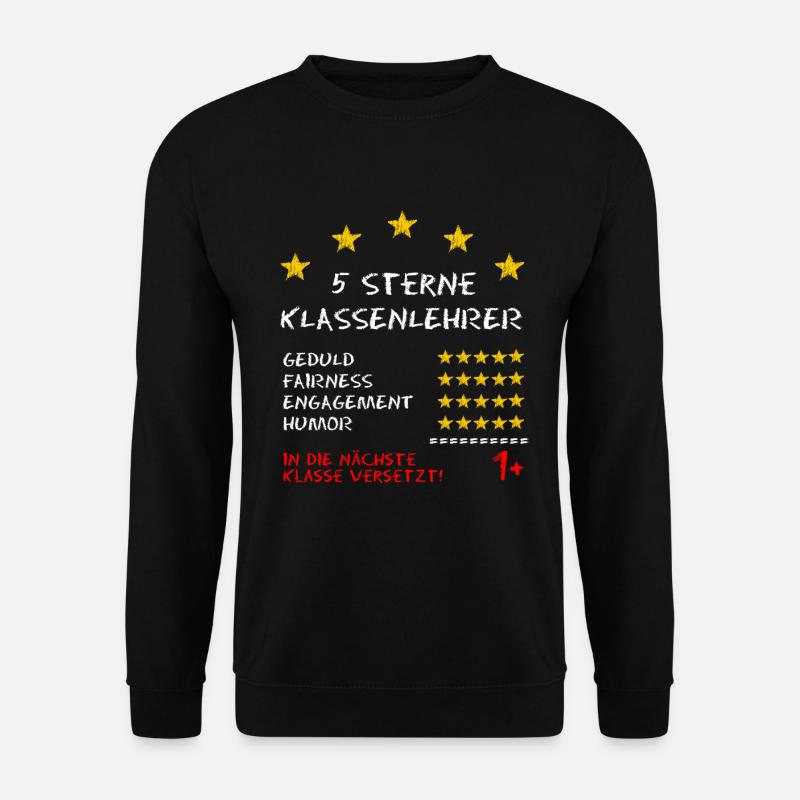 Klassenlehrer Zeugnis Lehrer Geschenk - Unisex Pullover - Schwarz