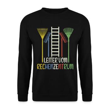 Leiter Vom Rechenzentrum - Garten Wortwitz - Unisex Pullover - Schwarz - Vorne - Alina (178cm) & Michal (187cm)