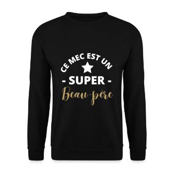 Ce mec est un super beau-père - Sweat-shirt Unisexe - noir - Devant - Alina (178cm) & Michal (187cm)