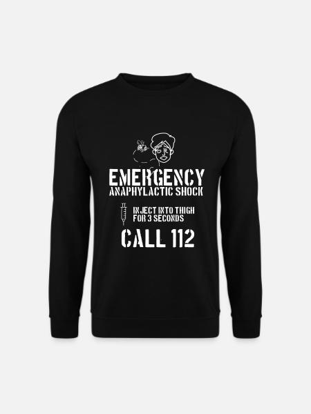 Notfall - Analphylaktischer Schock - Unisex Pullover - Schwarz