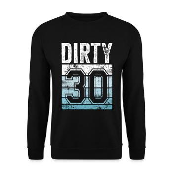 30th birthday 30 years old Sporty 30 - Unisex Sweatshirt - black - Front - Alina (178cm) & Michal (187cm)