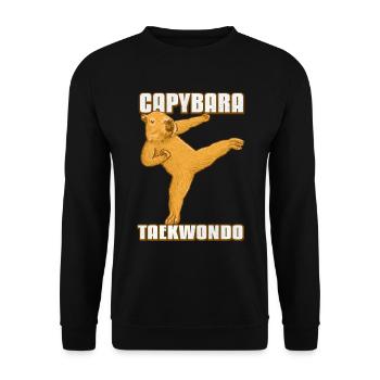 Taekwondo Capybara - Sweat-shirt Unisexe - noir - Devant - Alina (178cm) & Michal (187cm)