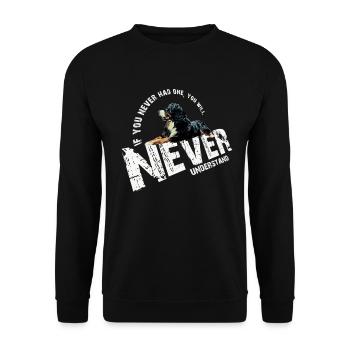 Bouvier bernois - Sweat-shirt Unisexe - noir - Devant - Alina (178cm) & Michal (187cm)