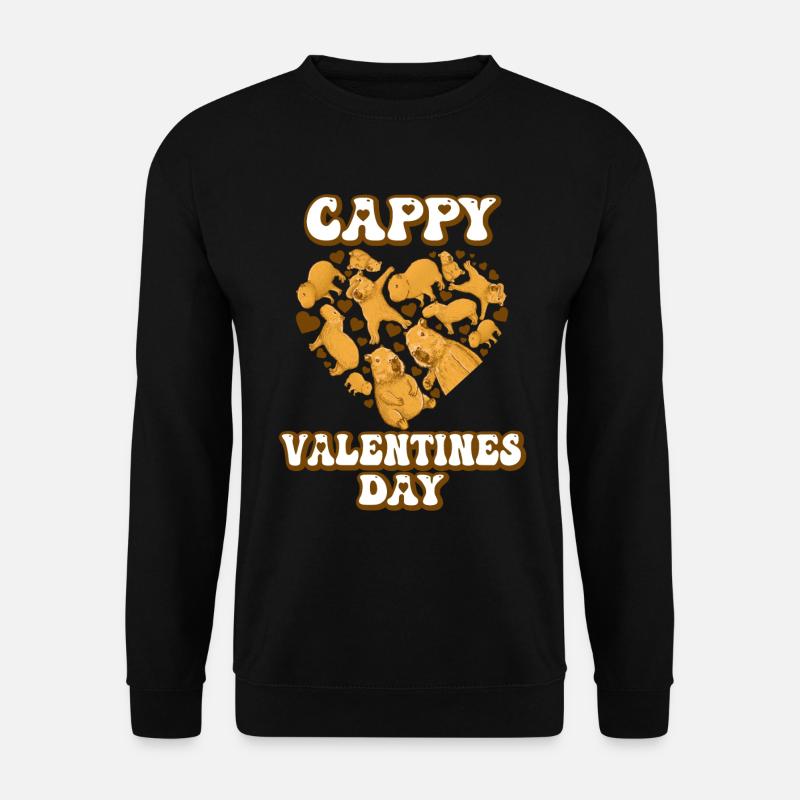 Cœur de Saint-Valentin de Capybara - Sweat-shirt Unisexe - noir