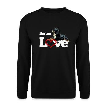 Berner Sennenhund - Unisex Pullover - Schwarz - Vorne - Alina (178cm) & Michal (187cm)