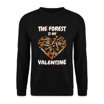 La forêt est ma Saint-Valentin hommes bûcherons - Sweat-shirt Unisexe - noir - Devant - Alina (178cm) & Michal (187cm)
