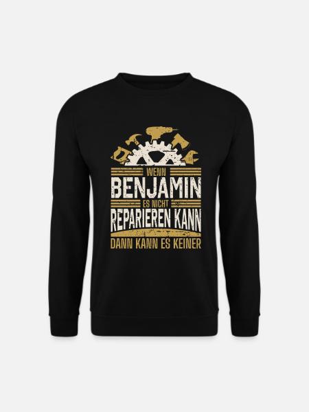 Benjamin Name Geschenk Geburtstag - Unisex Pullover - Schwarz