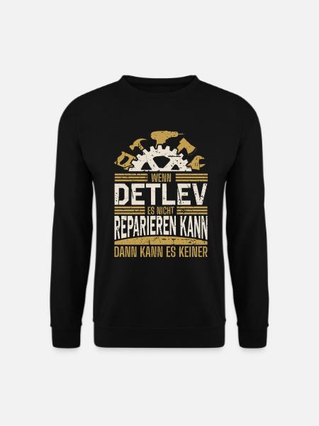 Detlev Name Geschenk Geburtstag - Unisex Pullover - Schwarz