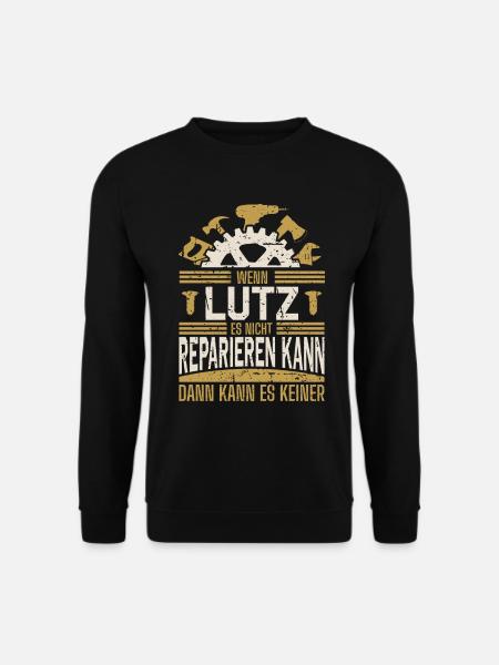 Lutz Name Geschenk Geburtstag - Unisex Pullover - Schwarz