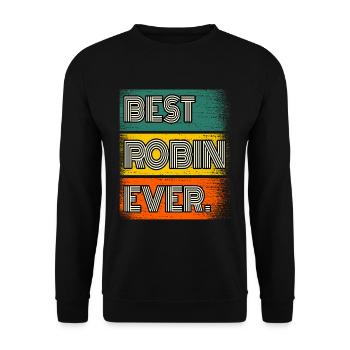 Robin Nom Cadeau Citation Drôle - Sweat-shirt Unisexe - noir - Devant - Alina (178cm) & Michal (187cm)