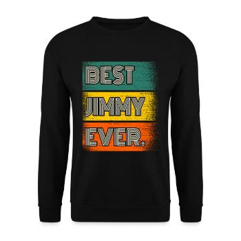 Jimmy Name Geschenk Spruch Lustig - Unisex Pullover - Schwarz - Vorne - Alina (178cm) & Michal (187cm)