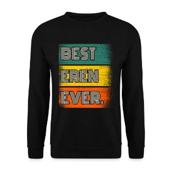 Eren Name Geschenk Spruch Lustig - Unisex Pullover - Schwarz - Vorne - Alina (178cm) & Michal (187cm)