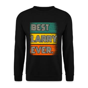 Larry Name Geschenk Spruch Lustig - Unisex Pullover - Schwarz - Vorne - Alina (178cm) & Michal (187cm)