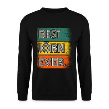 Jörn Name Gift Saying Funny - Unisex Sweatshirt - black - Front - Alina (178cm) & Michal (187cm)