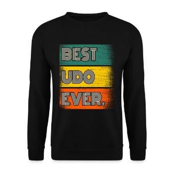 Udo Nom Cadeau Citation Drôle - Sweat-shirt Unisexe - noir - Devant - Alina (178cm) & Michal (187cm)