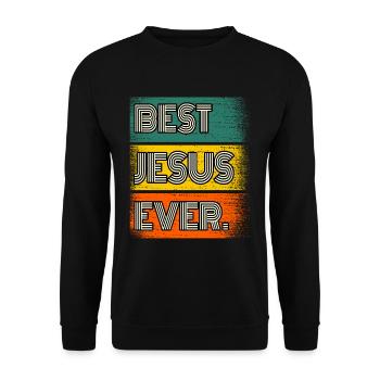 Nom de Jésus Cadeau Proverbe Drôle - Sweat-shirt Unisexe - noir - Devant - Alina (178cm) & Michal (187cm)