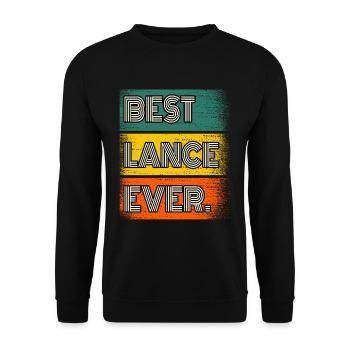 Lance Name Gift Quote Funny - Unisex Sweatshirt - black - Front - Alina (178cm) & Michal (187cm)