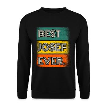 Josef Name Geschenk Spruch Lustig - Unisex Pullover - Schwarz - Vorne - Alina (178cm) & Michal (187cm)