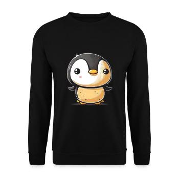 Penguin Baby - Unisex Sweatshirt - black - Front - Alina (178cm) & Michal (187cm)