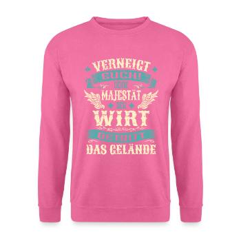 Wirt Geschenk Lustige Sprüche - Unisex Pullover - Pink - Vorne